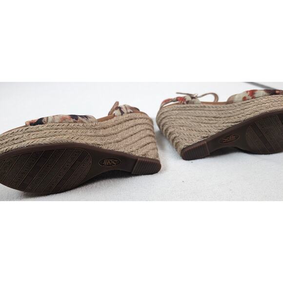 Sofft Wedge Sandals Espadrille Heels Floral Women's US Size 7 1/2M - Picture 7 of 7